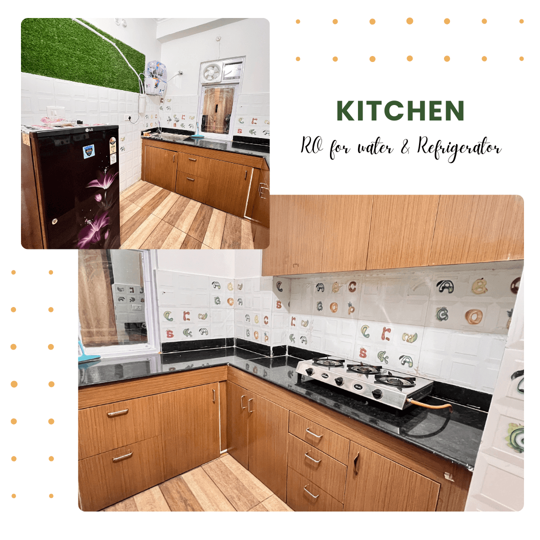 2BHK Modern Kitchen - Fully Equipped Kitchen for Family Cooking near AIIMS